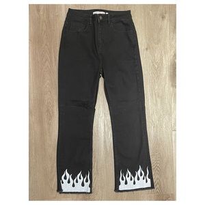 WHITE FLAME FLARE JEANS